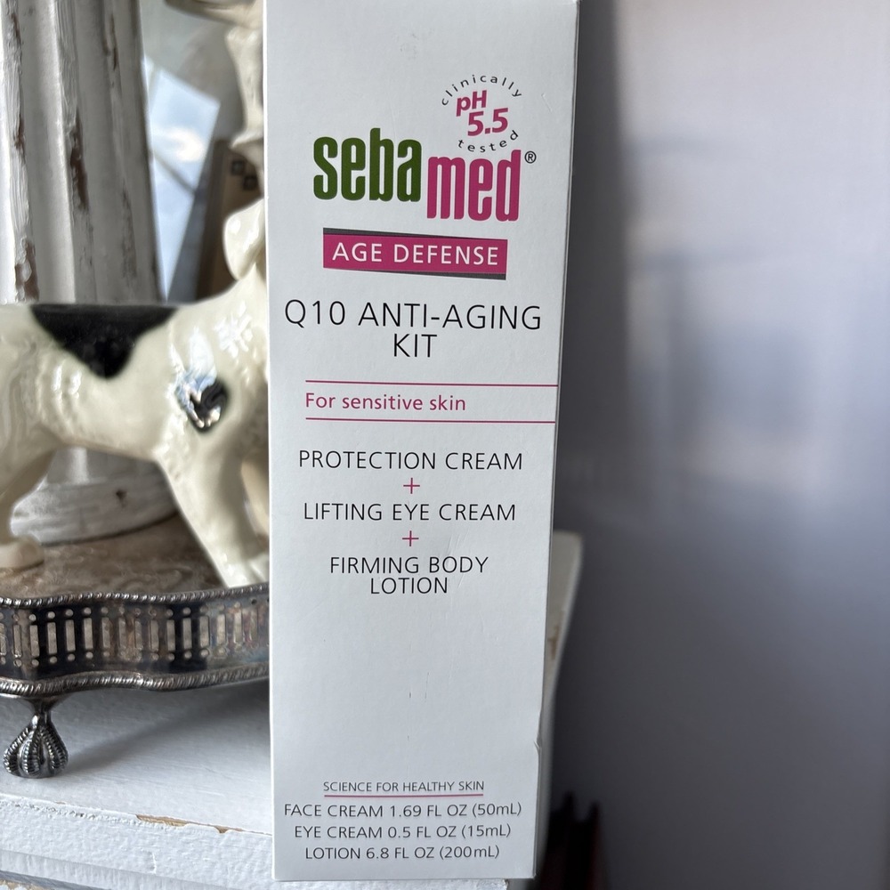 3 Pc SEBAMED Q10 Anti-Aging Kit Protection & Eye Cream + Body Lotion PH 5.5 Skin